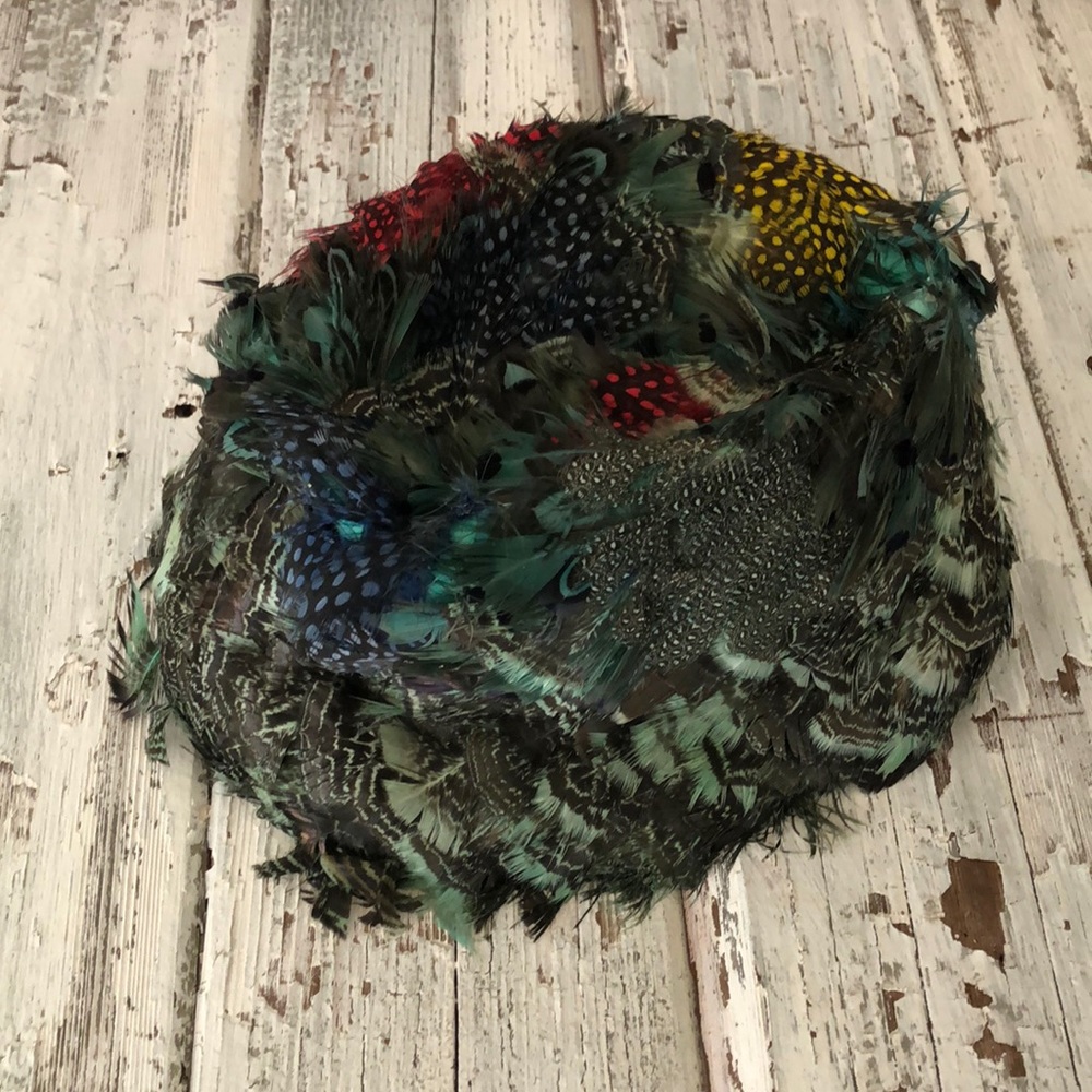 VTG Feathered Hat Amazing condition 50s/60s - Picture 10 of 10